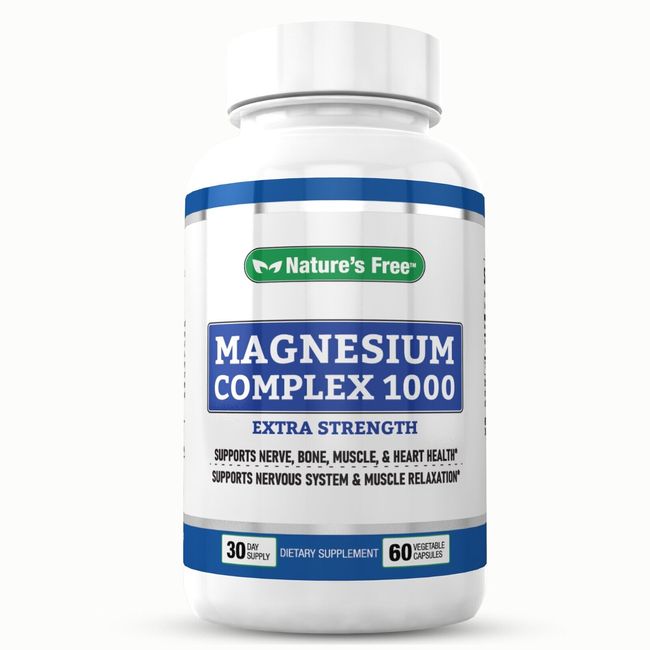 Citrato De Magnesio 1000mg Complejo 60 Capsulas Pastillas