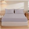 Fitted Bed Sheets King Size (150x200 cm) - Breathable Fitted Sheet 25cm(10") Deep - Elasticated Corners Bottom Sheet - Grey