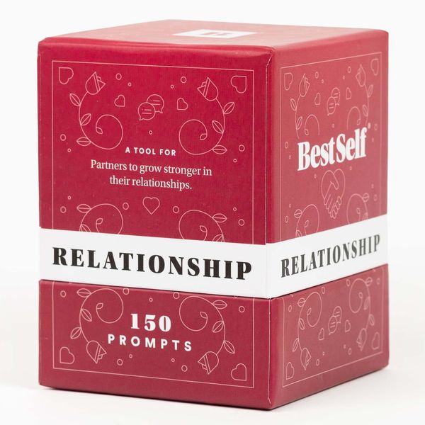 BestSelf Relationship Deck -150 Discussion Prompts Conversations Starter Couples Games - Perfect Couples Card Games for Adults, Romantic Gifts for Couples