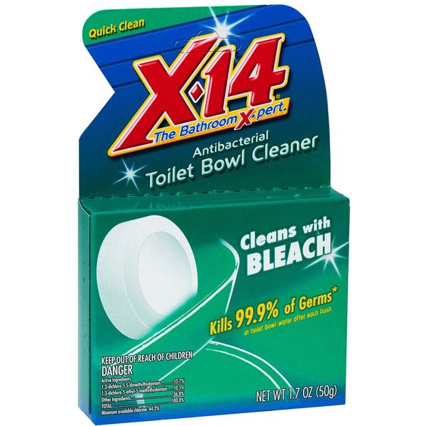 X-14 Bleach Automatic Toilet Bowl Cleaner, 1.7 OZ