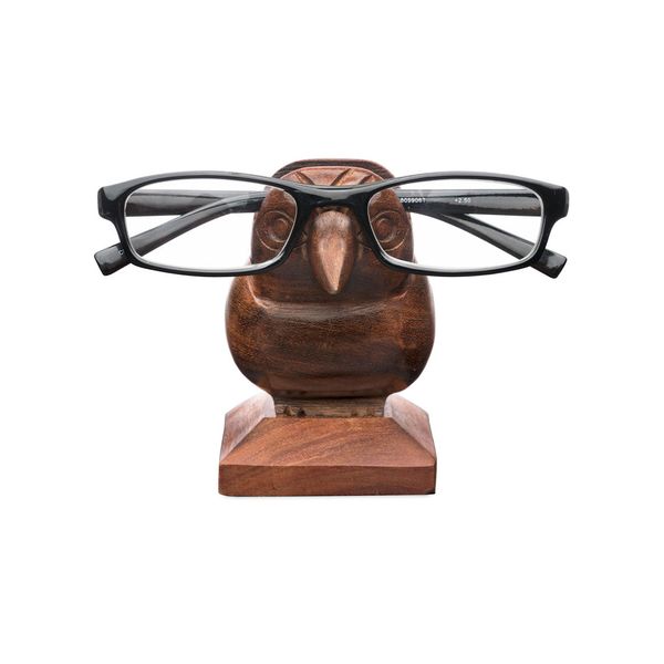 Sparrow Eyeglass Holder Stand - Handcrafted Indian Rosewood