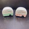 Cracker Barrel Campers Mini Salt & Pepper Shaker Set Ceramic (New)