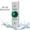 Stainless Steel Push to Exit Button - 12V DC Push to Exit Switch, NO/COM Outputs, Surface Mount Request-to-Exit Device for Access Control Systems