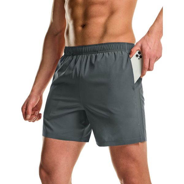 TESLA (TSLA) Men’s Running Shorts, Sports, Breathable, Sweat Absorption, Quick Dry, Running Apparel, Training, Fitness