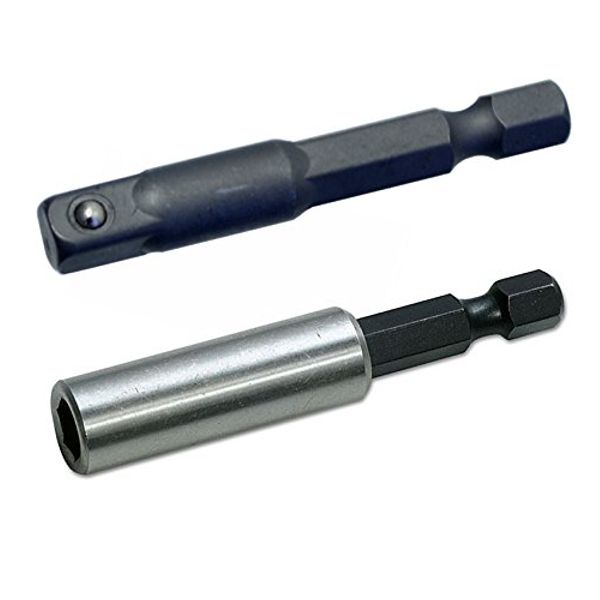 1/4" Hex to 1/4" Drive Socket Adapter with Magnetic Bit Holder