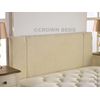 CROWNBEDSUK QUALITY PORTOBELLO CHENILLE HEADBOARD 2ft6,3ft,4ft,4ft6,5ft,6ft (4FT6 DOUBLE, Cream)
