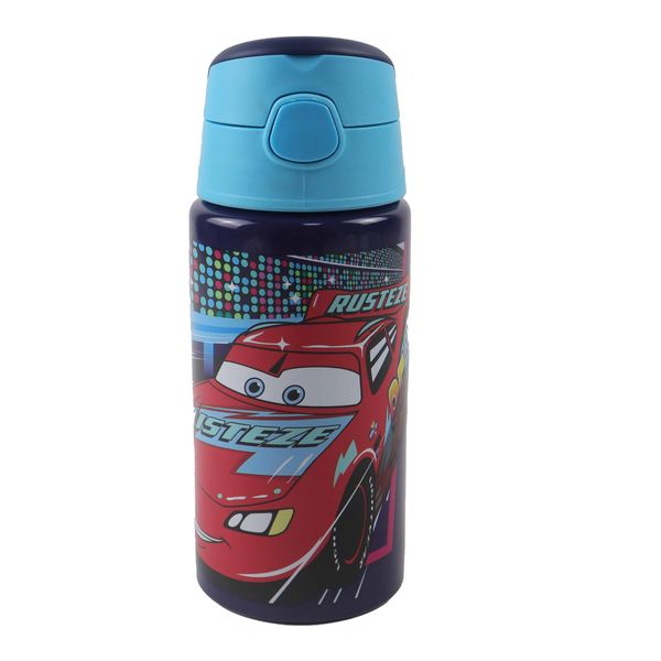 OM SUPPLIES Cars Characters Reusable Aluminium Sports Bottle 500ml - Holiday, Back to School Water Drinking Kids Lunch Children (Cars 1)