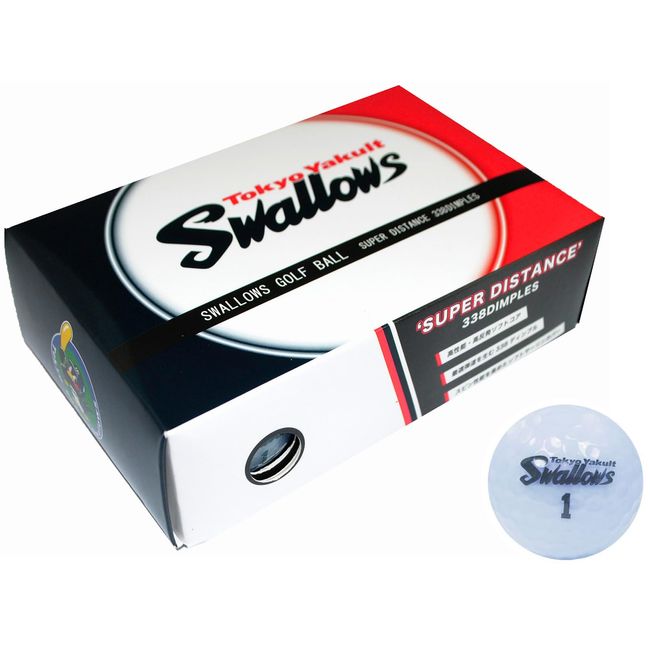 LEZAX Tokyo Yakult Swallows Golf Balls, 6 Pieces, Blue, YSBA-3756