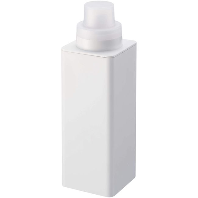 Yamazaki 4852 Magnetic Refill Laundry Bottle, White, Approx. 2.8 x 2.8 x 8.7 inches (7 x 7.2 x 22 cm), Tower, Measuring Cap, Easy Refill, 16.9 fl oz (500 ml)