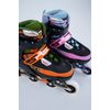 SFR Pixel Adjustable Inline Skates - Youth Unisex, Green/Orange (Multicoloured), 33-37
