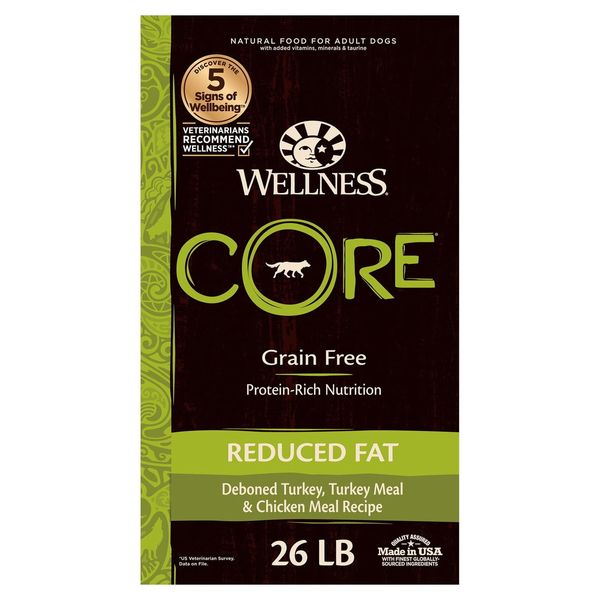 Wellness CORE Natural Grain Free Dry Dog Food Reduced Fat 26-Pound Bag