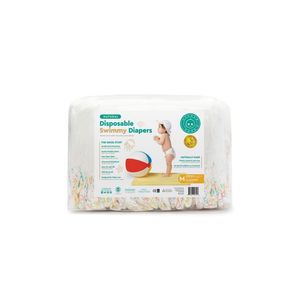 Little Toes Natural Disposable Swimmy Baby Diapers, Size 3-4 Medium (Pack of 24)