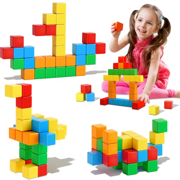 Magnetic Blocks for Toddlers 3 4 5 6 7 8 Year Old Boys Girls Magnetic Building Blocks Classroom Must Haves Creative Learning Toys Sensory Magnet Cubes Number Toys for Kids Age 2-3 3-5 4-8 Gifts