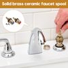 Brass Ceramic Tap Cartridge, 2pcs, 1/4 Turn Valve Replacement