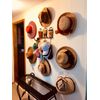 Hidden Hat Hangers -10 Pack - Black Barnwood - Holder Rack Hook Wall Display