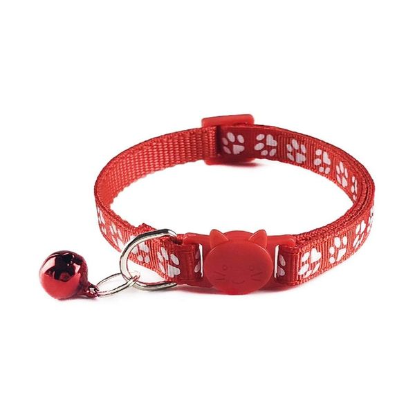 neko time Cute Cat Collar Safety Buckle (Red)