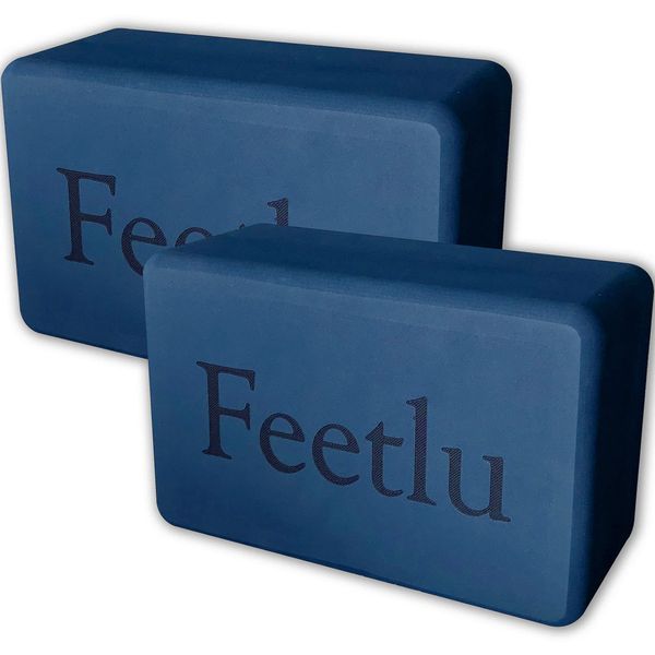 Feetlu Yoga Block Yoga Lesson Eva Block Large Pilates Bloc Yoga High Density Odor Resistant Moisture Proof Pose Aids Balance Aids Improve Strength Flexibility Stability Portable Stretching Training Blocks for Beginner/Advanced, Difficult Poses