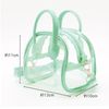 CONC CO449 Boston Shaped Clear Sewn Pouch, Green