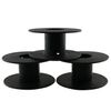 JCBIZ 12pcs 69mm Plastic Spool Black Bobbin Empty Spools for Ribbon Beading String Wire Bobbin Cord Ropes