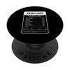 Shogi player Nutrition Facts Sarcastic PopSockets Swappable PopGrip