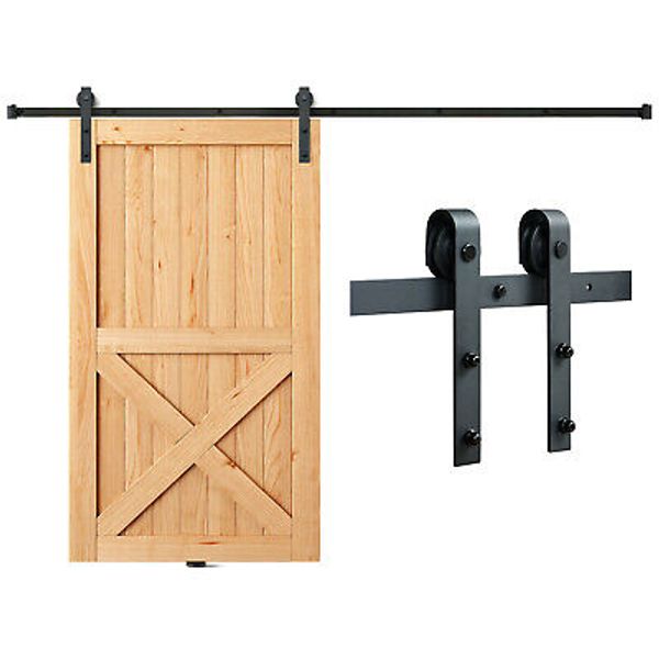 VEVOR 10FT Sliding Barn Door Hardware Closet Track Kit for Single Door J Hanger