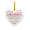 Gifts for Best Friends Birthday Friendship Heart Hanging Thankful Memorial Plaques Christmas Friends Ornaments Decorations Novelty Sign Memorial Xmas Ornament Merchandise Presents