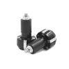 sourcingmap Motorcycle Black Silver Tone Brake Clutch Handle Bar Grip Cap 2 Pcs