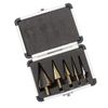 US PRO Tools Step Drill Set in Case 4-35MM HSS-G+ Stepped Tool Metals PVC 7136