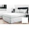 Small Single Bed 2'6" x 6'3" (30" x 75") Pleated BASE PLATFORM VALANCE Sheet (UNDER MATTRESS) (White)