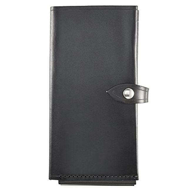 Aker Leather 581 Double Citation Book, Black, Plain