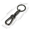 maycom Retro Style Simple Strong Carabiner Shape Keychain Key Chain Ring Keyring Keyfob Key Holder (Black)