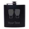 Personalized Custom Boxing Gloves Black Stainless Steel Hip Customizable Flask