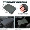 Gray Leather Wavy Shape Central Console Armrest Cover Seat Box Protect Decor 1pc