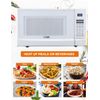 1.4 Cubic Foot Microwave with 10 Power Levels, Small Microwave with Push Button,
