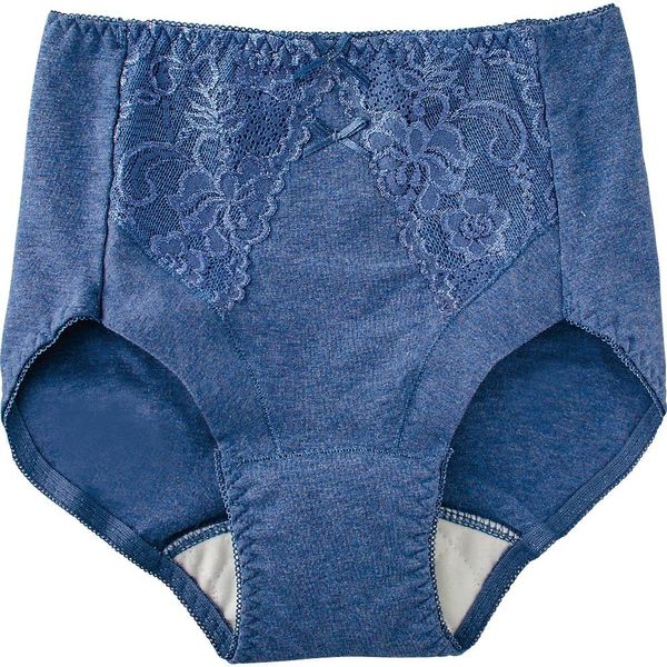 Women's Safety Comfort Panties 800057 (Set of 2) Tightens Pelvic Floor Muscles with Power Net to Reduce Urine Leak, blue