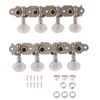 Mandolin Tuning Pegs, Mandolin Machine Metal Heads String Tuning Pegs Button 4L4R Mandolin Accessory