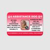 Assistance Dog Card with UK Law QR Code AD9