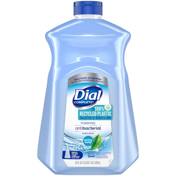 Dial Complete Antibacterial Foaming Hand Soap Refill, Spring Water, 52 fl oz