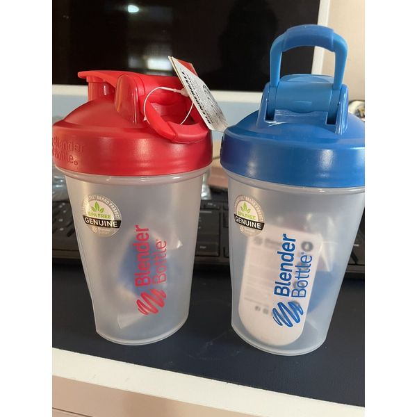 BlenderBottle Classic Shaker Bottle Perfect for Protein Shakes 2pack blue red