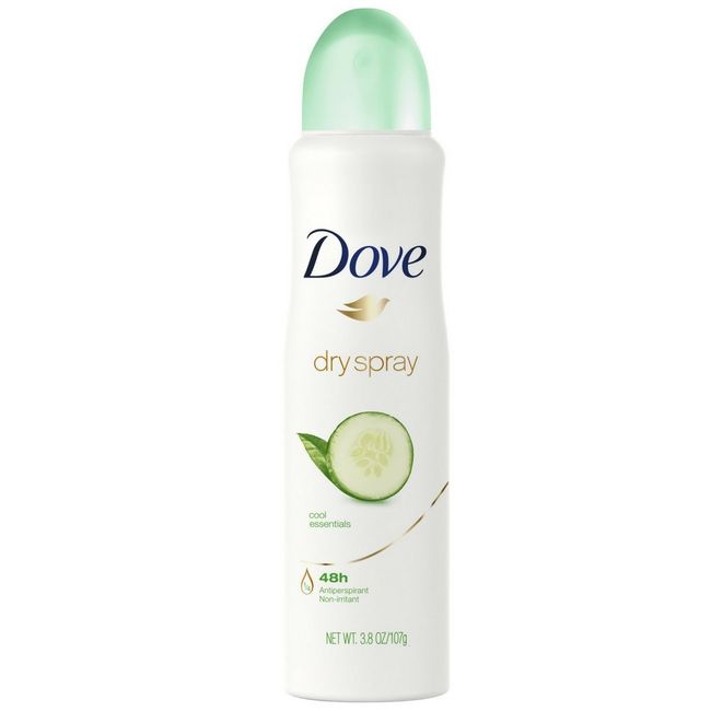 Dove Dry Spray Antiperspirant Deodorant Cool Essentials 3.8 oz(Pack of 12)