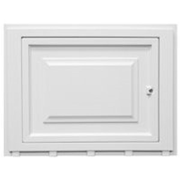 White Vinyl Skirting Access Door for Mobilε Homε Underpinning with Keyed Lock