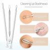 9Pcs Blackhead Extractor Comedone Acne Spot Popper Pimple Remover Tool Kit