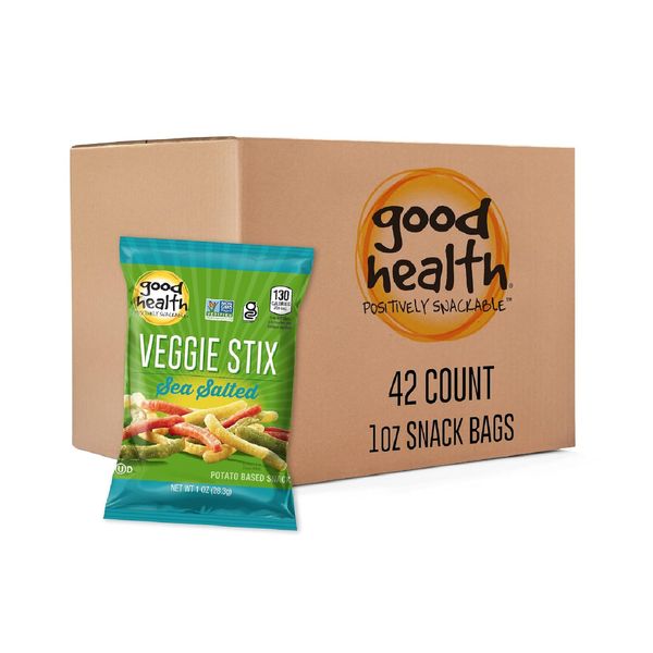 Good Health Crunchy Veggie Stix Sea Salt 1 Oz Bags 42 Count Gluten Free Snacks