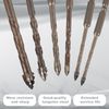 Pack of 6 Four-Edged Serrated Eccentric Drill Bit, Four Edged Sawtooth Eccentric Drill Bit, Multifunctional High Strength Eccentric Twist Drill