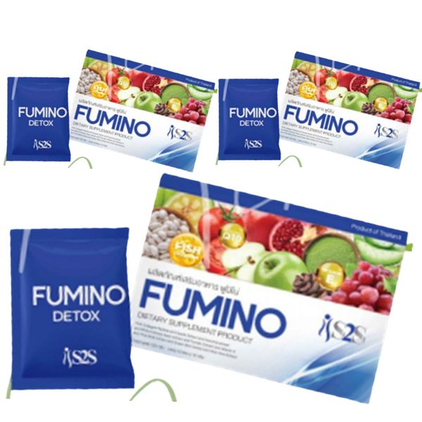 Detox Fiber FUMINO S2S Weight Management Balance Reduce Belly 10 Sachets x 3