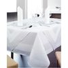 texpot Damask rectangular tablecloth, 140 x 200 cm, white satin edge, 100% cotton, table linen