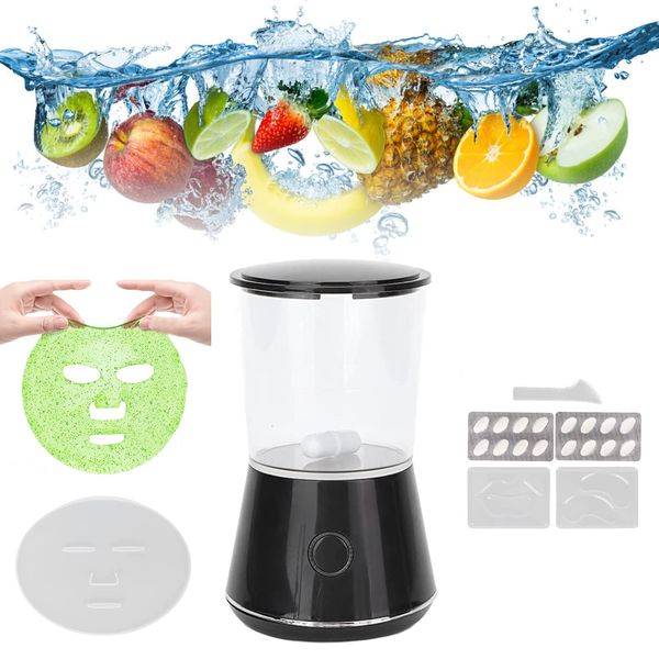 Face Mask Machine, DIY Fruit Vegetable Facial Mask Making Tool Facial Mask Machine Automatic Face Mask Machine Maker Machine Kit Skin Care Beauty Machine with Mask Mold for Home SPA Salon