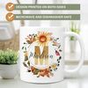 Personalized Name Coffee Mug A42 Fall Autumn Sunflower Monogram Initial Custom Microwave Dishwasher Safe Ceramic Cup