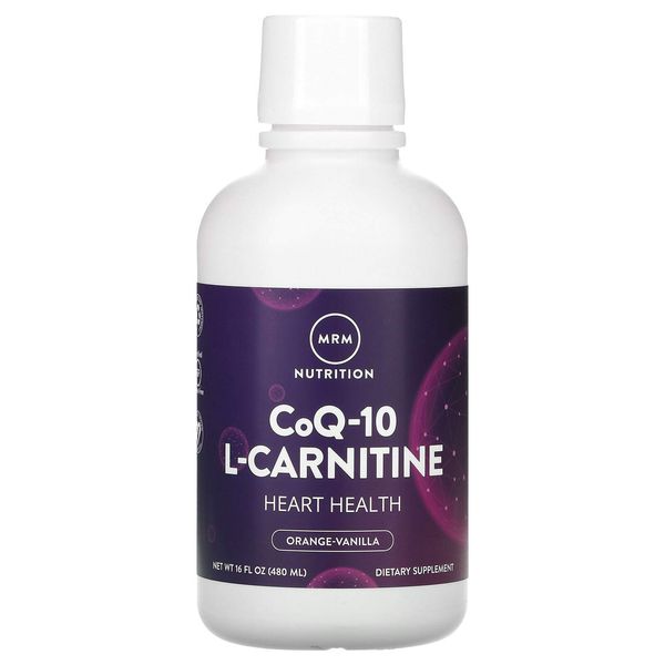 2 X MRM, CoQ-10 L-Carnitine Liquid, Orange-Vanilla, 16 fl oz (480 ml)