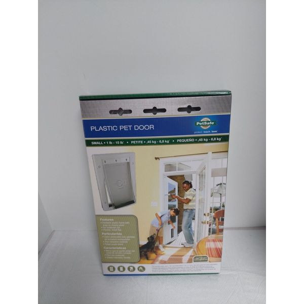 Pet Door  Wall Plastic White Size Small 1-15 LBS Cat & Dog PetSafe HPA11-10966